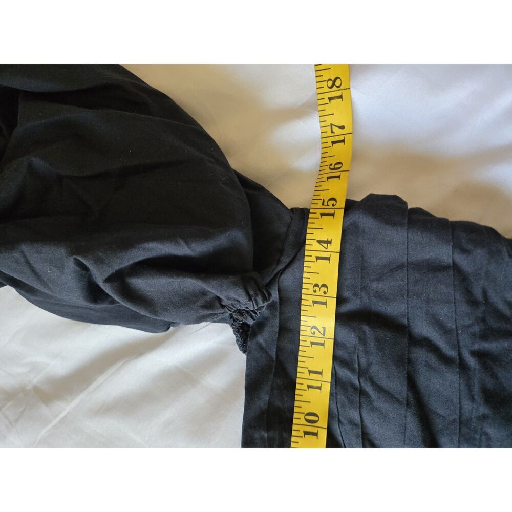 Abercrombie & Fitch Emerson Black Puff Sleeve Mini Dress Cottage Coquette Small - Picture 6 of 7